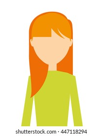 casual young woman isolated icon design, vector illustration  graphic 
