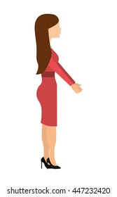 casual young woman isolated icon design, vector illustration  graphic