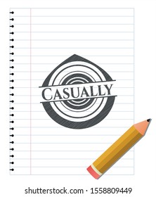 Casually draw pencil strokes. Vector Illustration. Detailed.