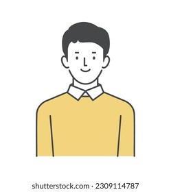 Casually dressed male upper body