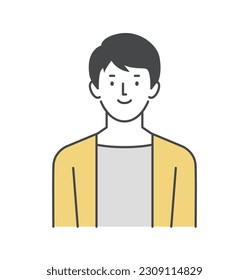 Casually dressed male upper body