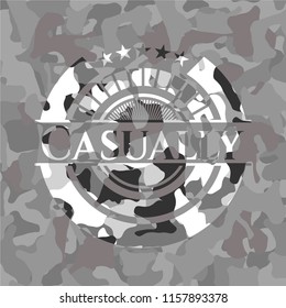 Casually on grey camouflage pattern
