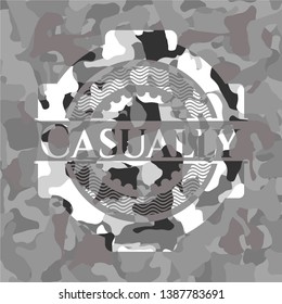 Casually on grey camouflage pattern