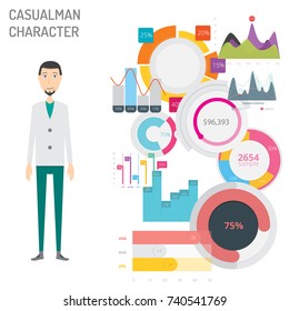 Casualman Character with Diagram