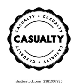 Casualty text stamp, concept background