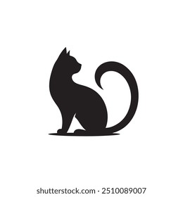 Vector de silueta de gato 1 eps