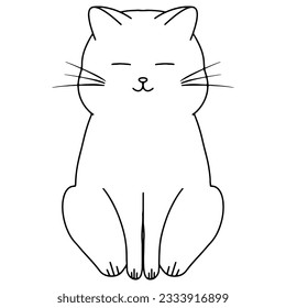 cat 2d drawing  for fill color 