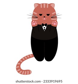 dibujo 2d del gato sobre fondo blanco
