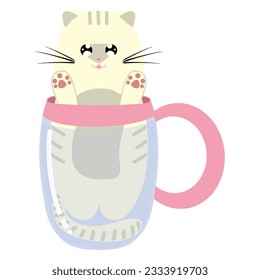 dibujo 2d del gato sobre fondo blanco