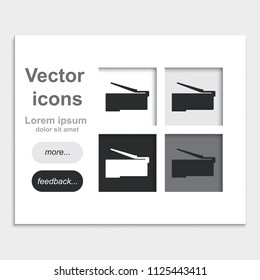 Cat 5 Ethernet connector symbol flat placed on web page template vector icon.