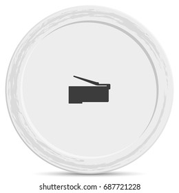 Cat 5 Ethernet connector symbol.
