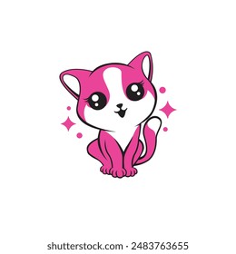 cat abstract logo modern style