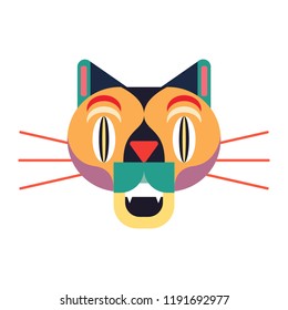 Cat, Abstract cat, Vector illustration. geometric shape