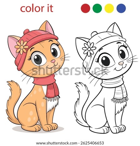  Cat with Accessories Coloring Pages | Stylish Cats Wearing Glasses, Hats, and Bowties | Fun Character Line Art for Kids and Adults
