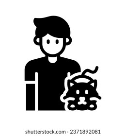 Cat adoption icon set style collection in line, solid, flat, flat line style on white background