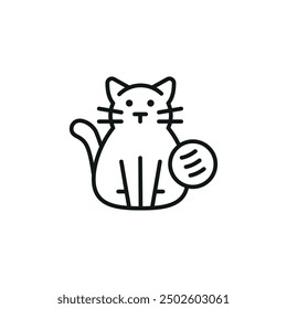 Cat allergy icon. Simple cat allergy icon for social media, app, and web design. Vector illustration.