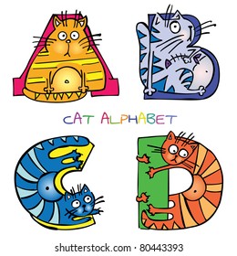 cat alphabet a b c d