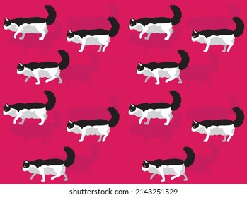 Cat American Curl Animation Coat 1 Seamless Wallpaper Background