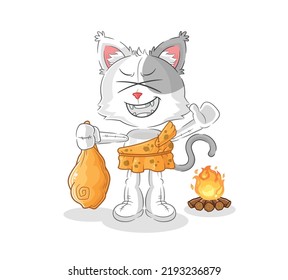 the cat ancient cartoon. cartoon mascot vector