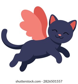 Cat and angel wings