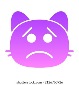 enojo de glifo Diseño de iconos de gradiente