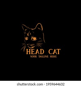 cat animal design logo vector