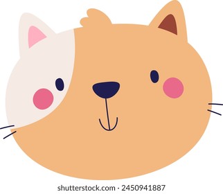 Cat Animal Face Vector Illustration