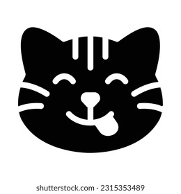 Cat, Animal Flat Icon Logo Illustration. Animal Icon-set. Suitable For Web Design, Logo, App.