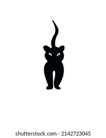 cat animal icon vector design black 