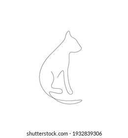 Cat Animal Line Drawing Vector Illustration Stock Vector (Royalty Free ...