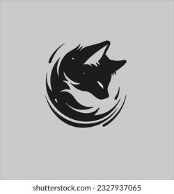Icono del logotipo del animal del gato vector, diseño de ilustración de la cabeza del gato lindo