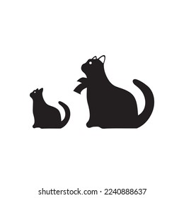 Cat animal logo template design . icon logo 