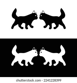 Cat animal logo template design . icon logo 