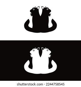 Cat animal logo template design . icon logo 