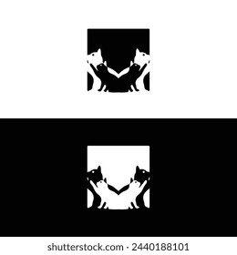 Cat animal logo template illustration 
