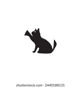 Cat animal logo template illustration 