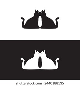Cat animal logo template illustration 