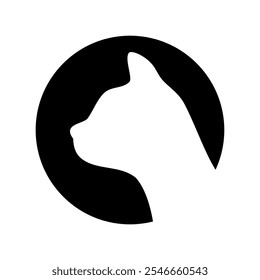 Cat animal logo. Vector image