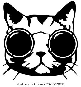 cat animal monochrome logo ponno
