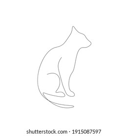 Cat animal on white background vector illustration