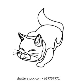 cat animal pet adorable outline