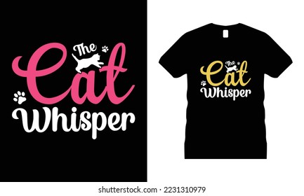 Cat Animal Pets Motivational T-shirt Design vector. Use for T-Shirt, mugs, stickers, etc.