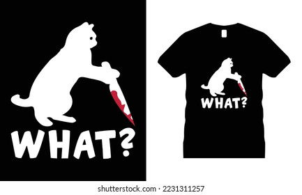 Cat Animal Pets Motivational T-shirt Design vector. Use for T-Shirt, mugs, stickers, etc.