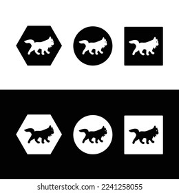 Cat animal vector logo design . icon logo 