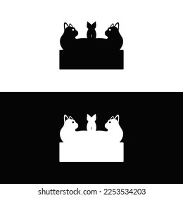 Cat animal vector logo design . Cat icon 