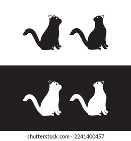 Cat animal vector logo template design . icon logo 