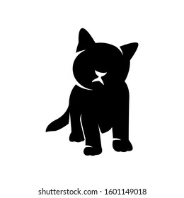 cat animal vector silhouette design