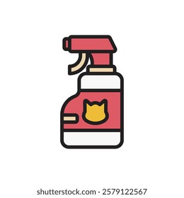 Cat Anti Flea Icon Vector Illustration