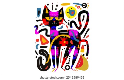 Cat Art Design arte de parede imprimível