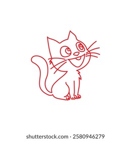 Cat Art Outline – Elegant and Minimalist Feline Illustration